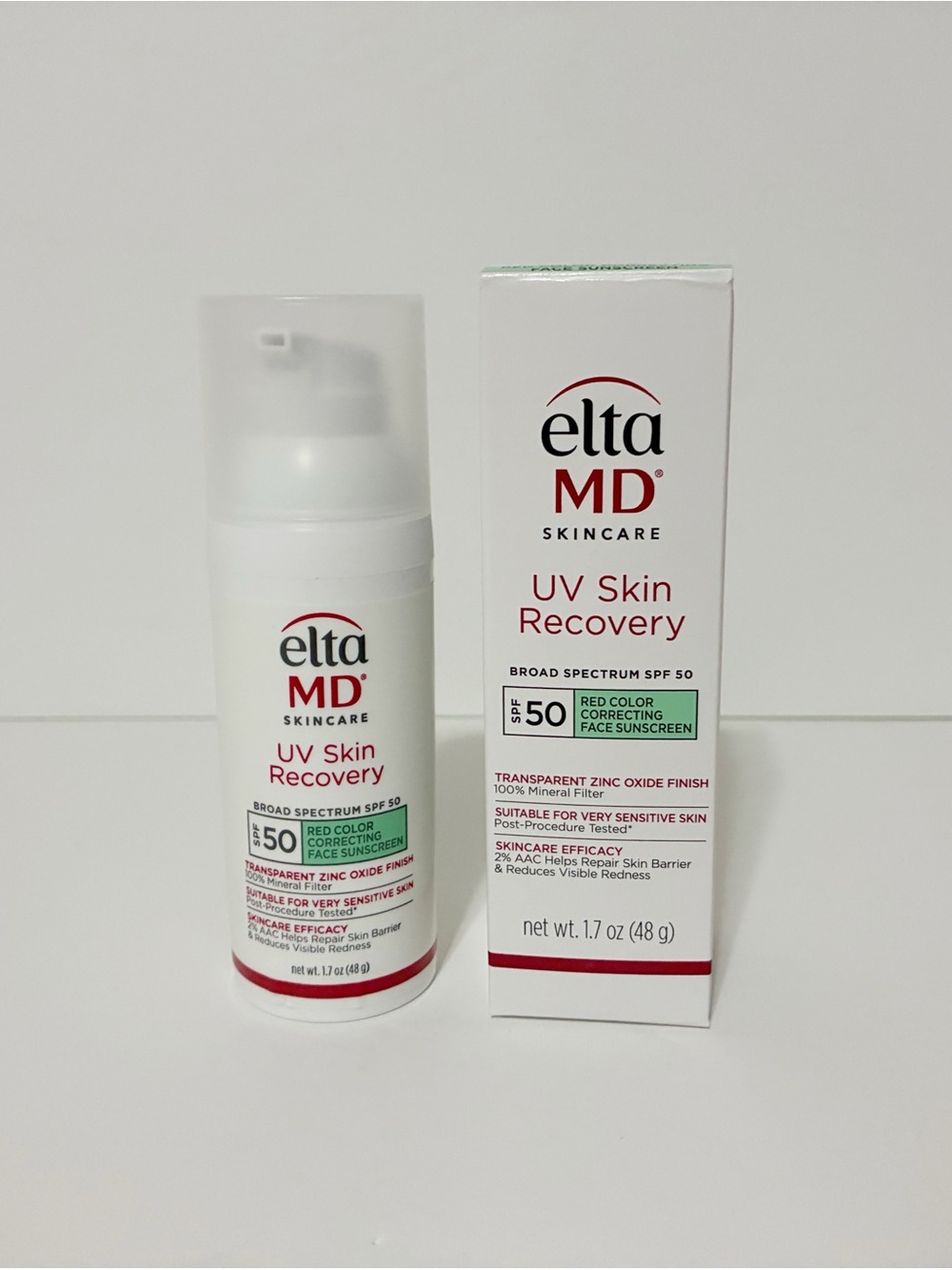 🌸  Elta MD UV Skin Recovery SPF 50 1.7 Oz / 48g Red Color Correcting Sun Screen
